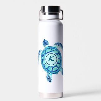 Embrace the ocean vibe with our customizable sea turtle monogram water bottle. Durable and uniquely yours, this bottle is a must-have for nature enthusiasts.