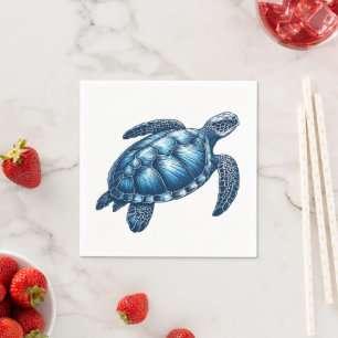 Sea Turtle Nautical Paper Napkins