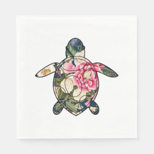 Sea Turtle navy floral Napkins