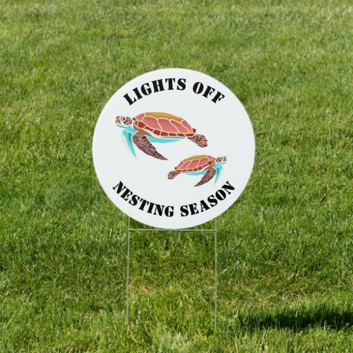 Sea Turtle Nesting Season Sample Yard Sign