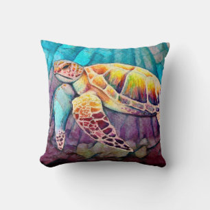 Sea Turtle No. 5 Throw Pillow