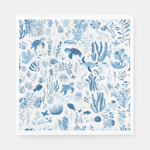 Sea Turtle Ocean Adventure Paper Napkin