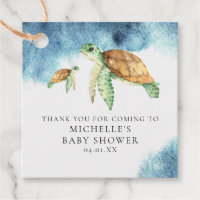 Sea Turtle | Ocean Baby Shower Favor Tag