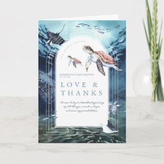 Sea Turtle Ocean | Baby Shower Thank You Card