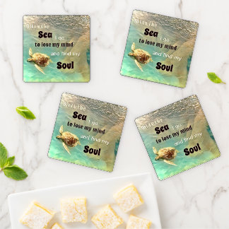 Sea Turtle Ocean Coaster set 