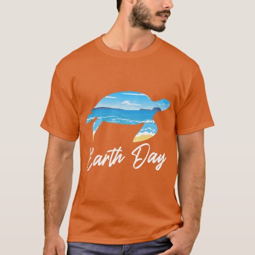 Sea Turtle Ocean Earth Day Save The Animal Environ T_Shirt