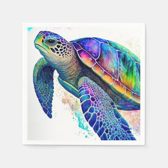 Sea Turtle Ocean Marine Life Beach Nature Napkins (Front)