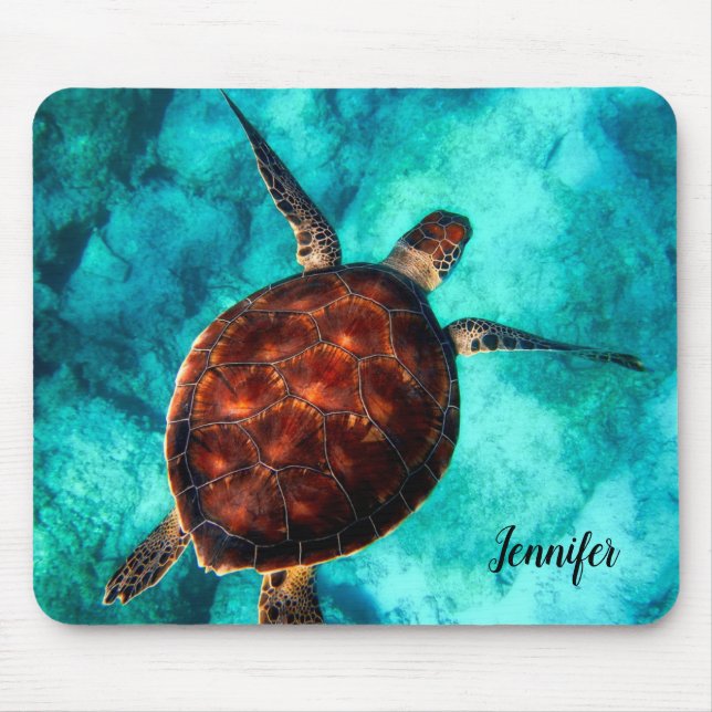 Sea Turtle Ocean Mouse Pad (Front)