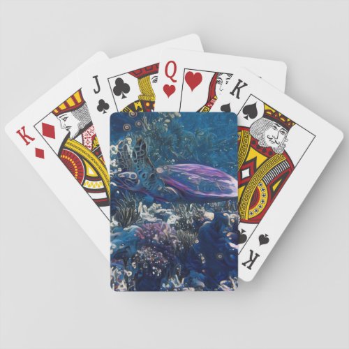 Sea Turtle Ocean  Poker Cards