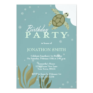 Ocean Themed Birthday Invitations 5