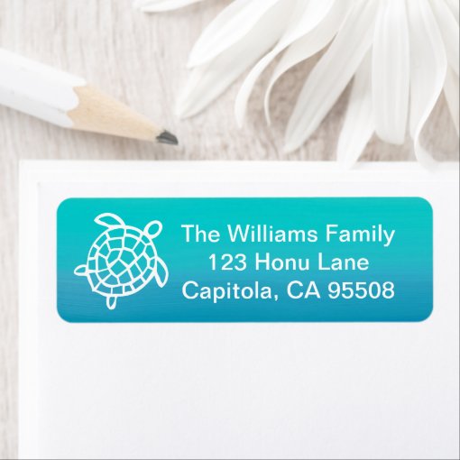 Sea Turtle Ocean Watercolor Address Labels Zazzle
