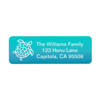 Sea Turtle Ocean Watercolor Address Labels