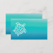 Sea Turtle Ocean Watercolor Business Cards (Front/Back)