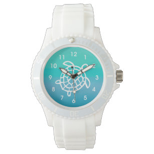 Sea Turtle Ocean Watercolor Wrist Watch Zazzle Com