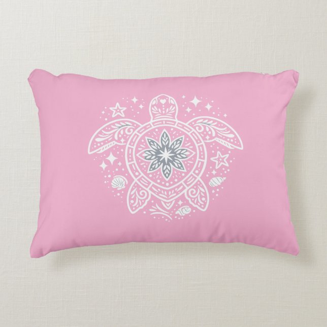 Sea Turtle of Light  Accent Pillow (Front)