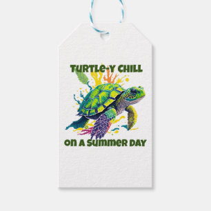 SEA TURTLE ON A SUMMER'S DAY GIFT TAGS