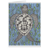 Sea turtle on blue (Front)