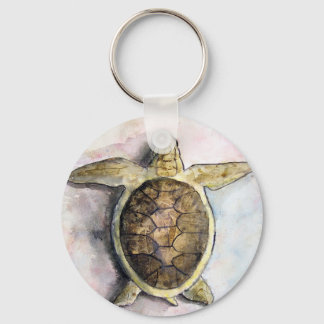 sea turtle painting art wild animal gifts keychain