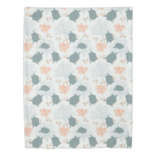 Sea Turtle Painting Pattern Duvet Cover