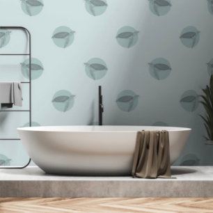 Sea Turtle Pattern Blue and Green Under the Sea Wallpaper