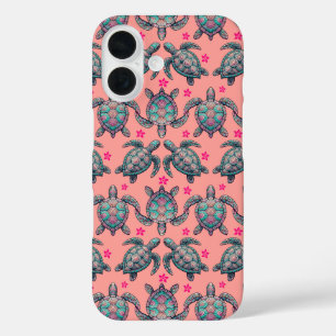 Sea Turtle Pattern iPhone 16 Case