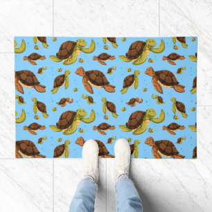 Sea Turtle Pattern Doormat