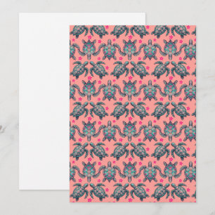 Sea Turtle Pattern Invitation