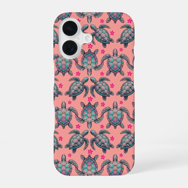 Sea Turtle Pattern Iphone Case (Back)