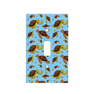 Sea Turtle Pattern Light Switch Cover