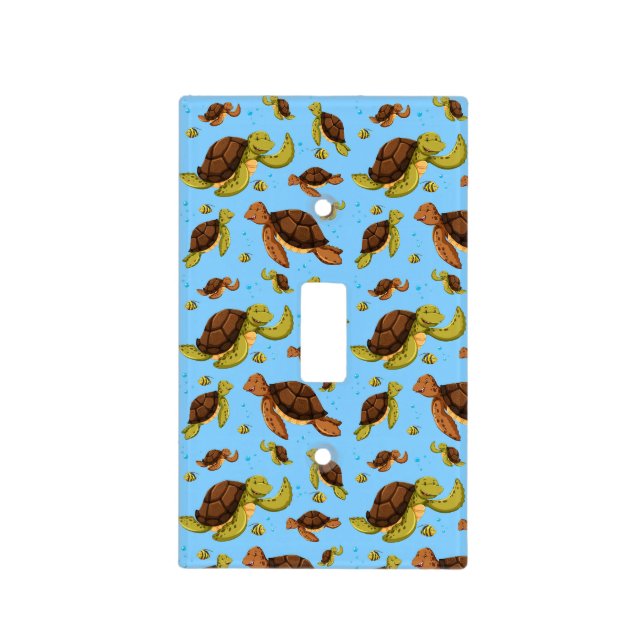 Sea Turtle Pattern Light Switch Cover (Front)