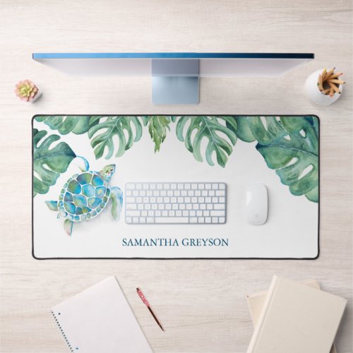 Sea Turtle Personalized Office Decor Desk Mat