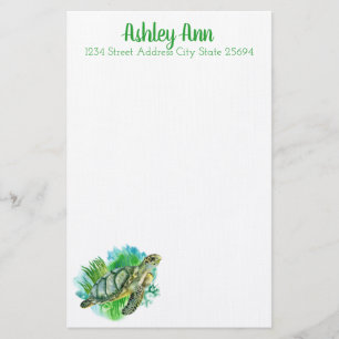 Sea Turtle Personalized Stationery