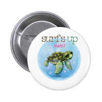 Sea Turtle Pinback Button