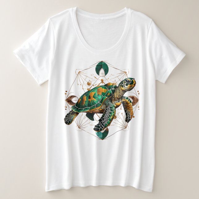 sea turtle plus size T-Shirt (Design Front)