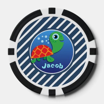 Sea Turtle Poker Chips by doozydoodles at Zazzle