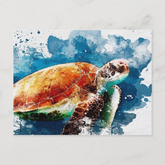 Sea Turtle Postcard (Front)