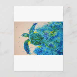 sea turtle postcard