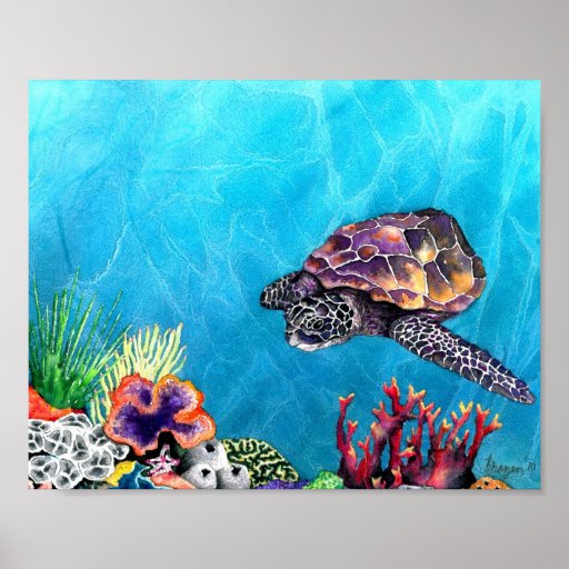 Sea Turtle Poster | Zazzle