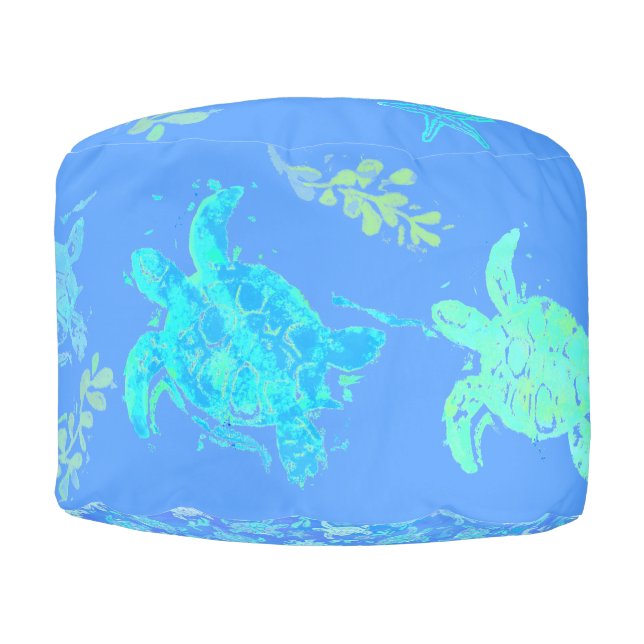 Sea Turtle Pouf (Front)