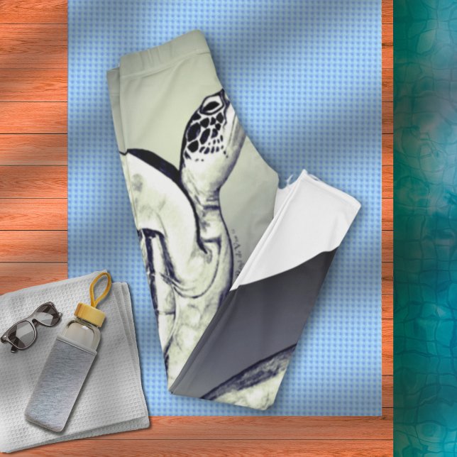 Sea Turtle Power Spirit Animal Leggings (Creator Uploaded)