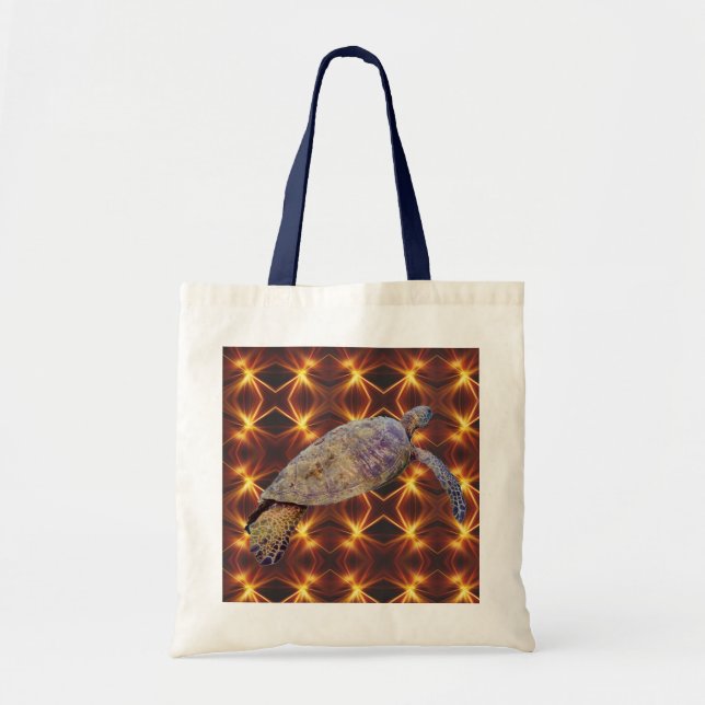 Sea turtle prints tote bag (Front)