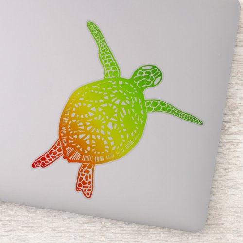 Sea Turtle Protect Planet Earth Rasta Sticker