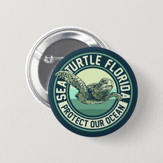 Sea Turtle Protection Button (Front & Back)