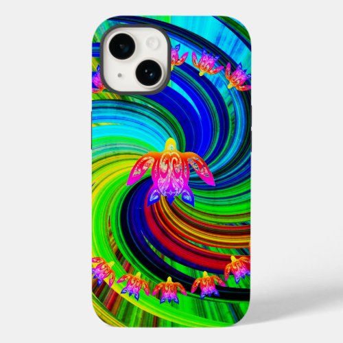 Sea turtle rainbow Case_Mate iPhone 14 case