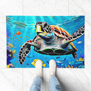 Sea Turtle Reef Life Doormat