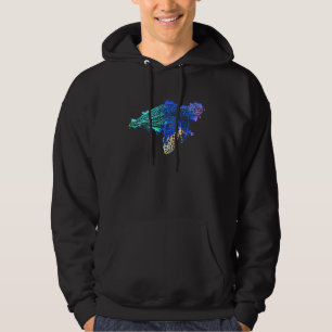 Sea Turtle Reptile Ocean Sea Animal Colorful  1 Hoodie