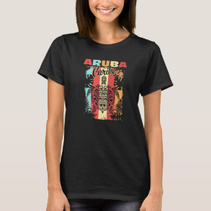 Sea Turtle Retro Aruba Caribe Family Vacation T-Shirt