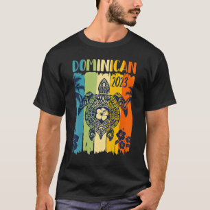 Sea Turtle Retro Dominican Republic Family Vacatio T-Shirt