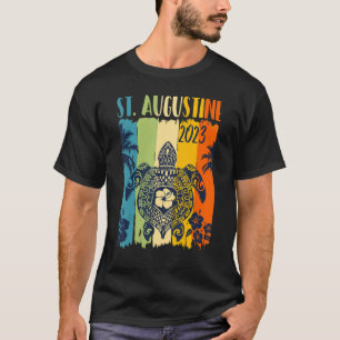 Sea Turtle Retro St  Augustine Florida Family Vaca T-Shirt