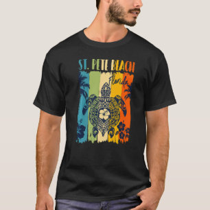 Sea Turtle Retro St Pete Beach Florida Family Vaca T-Shirt
